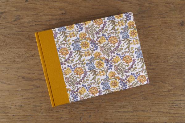 Extraordinary photo album "Otti", flowers yellow and blue, handmade in Germany